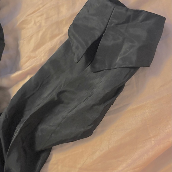 Vintage 1950's housewife dress fit & flare black button down front Small - Picture 10 of 13